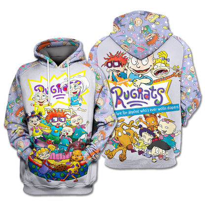 Rugrats T-Shirt Rugrats Cartoon All Characters Purple Hoodie Rugrats Hoodie