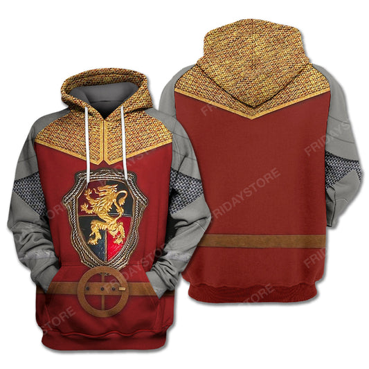 Historical T-Shirt Historical Sir Lancelot Suit 3d Costume Hoodie Historical Hoodie