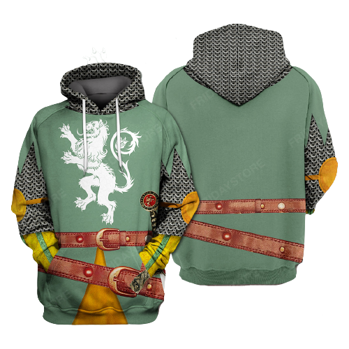 Unifinz Men's Historical Hoodie Medieval Knight T-shirt Historical Shirt Apparel Cool Historical Costume 2025