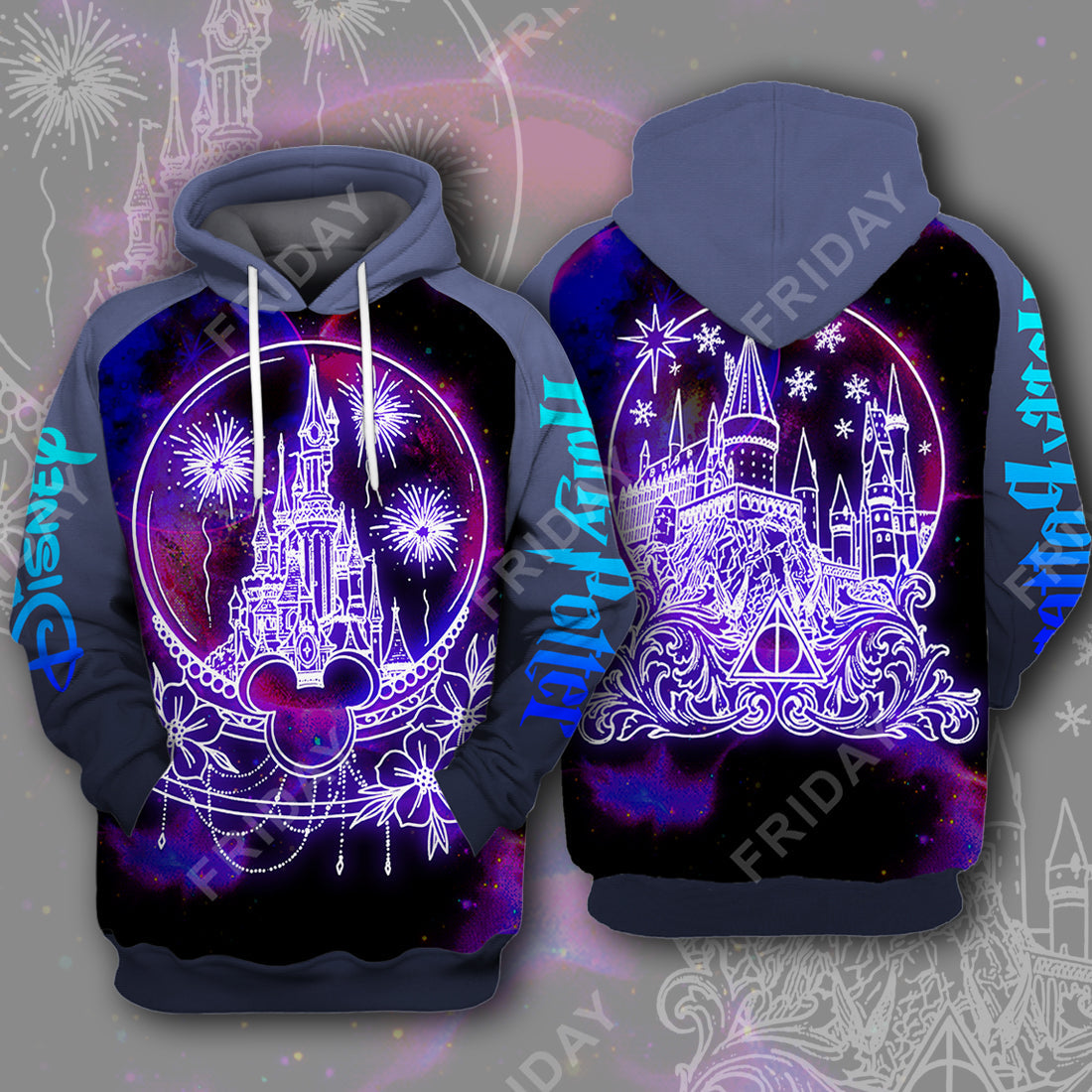 Unifinz DN HP T-shirt DN and HP Castle In Glass Sphere 3D Print T-shirt Amazing High Quality  DN HP Hoodie Sweater Tank  2023