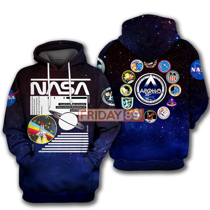 Unifinz NASA Hoodie National Space Apollo T-shirt Amazing NASA Shirt Sweater Tank 2022