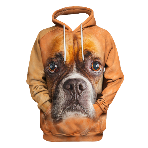 Unifinz Dog T-shirt Boxer Dog HoodieBoxer Dog Graphic Orange T Shirt Awesome Dog Hoodie Sweater Tank Apparel 2027