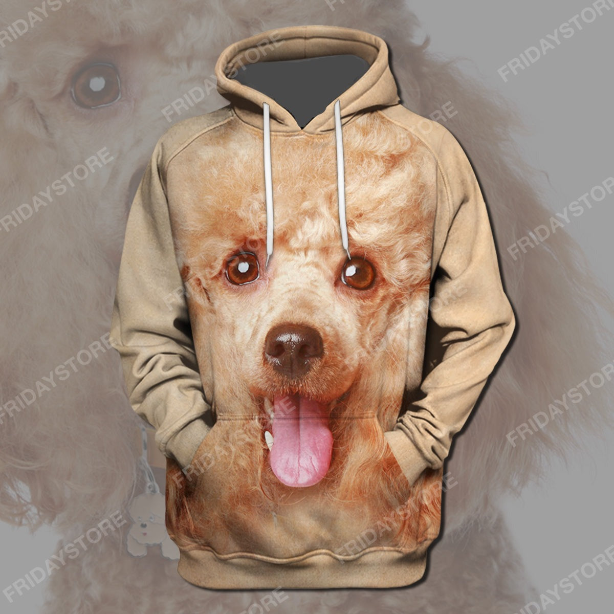 Unifinz Dog Hoodie Poodle Hoodie Poodle Dog Graphic Pale Yellow Hoodie Cute Dog Shirt Sweater Tank Apparel 2022