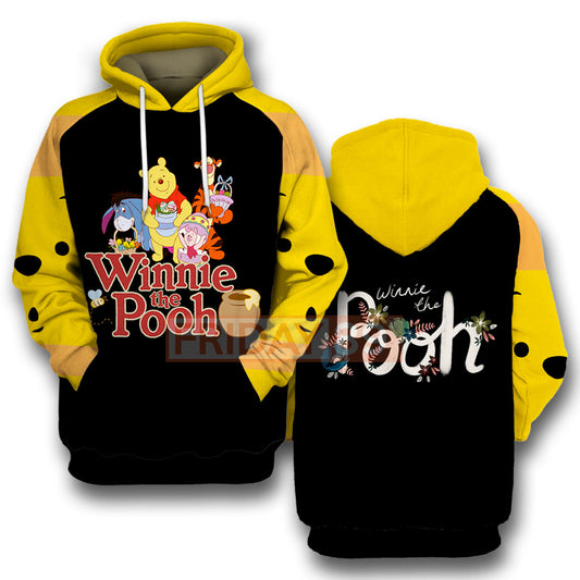 Unifinz DN T-shirt Winnie-the-Pooh and Friends Tigger Eeyore Piglet Cartoon 3D T-shirt Awesome DN WTP Hoodie Sweater Tank 2022