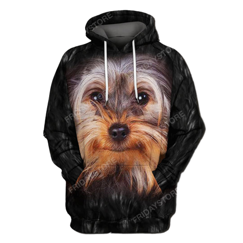 Unifinz Dog Hoodie Yorkshire Terrier Black Hoodie Yorkshire Terrier Dog Graphic Shirt Cute Dog Shirt Sweater Tank For Dog Lovers 2027