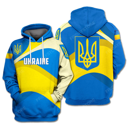 Ukraine T-Shirt Ukraine Flag Coat Of Arms Blue Yellow Hoodie Ukraine Hoodie