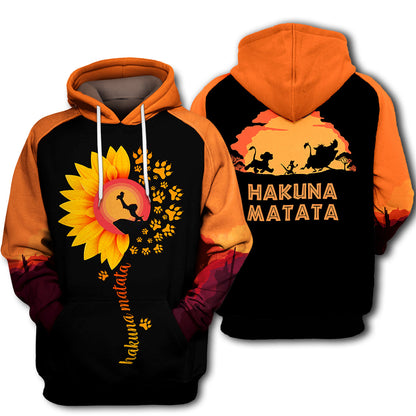 Unifinz DN LK T-shirt Hakuna Matata Sunflower 3D Print T-shirt High Quality DN LK Hoodie Sweater Tank 2022