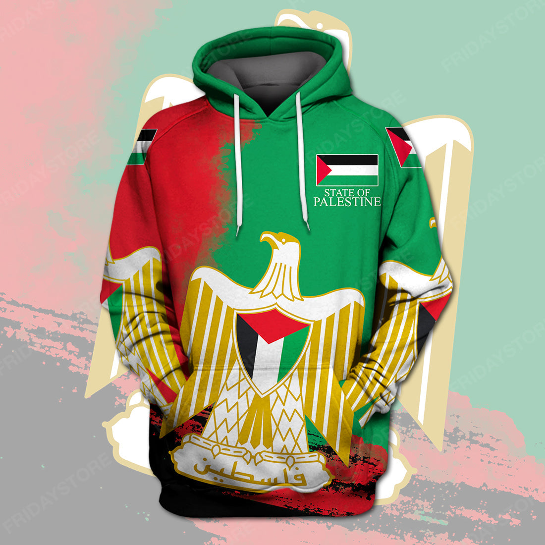 Unifinz Palestine Hoodie Free Palestine Red Green Cool High Quality Shirt Palestine T-shirt Apparel 2022