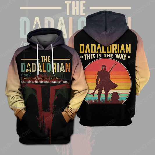 Unifinz Mandalorian Star Wars Father T-shirt Father's Day Gift Dadalorian This Is The Way T-shirt Star Wars Hoodie Star Wars Tank Long Sleeve Shirt 2022