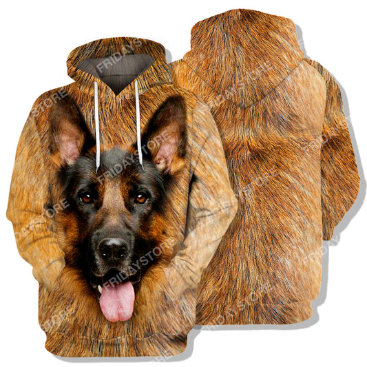 Unifinz Dog Hoodie German Shepherd Shirt German Shepherd Dog Graphic Brown Hoodie Amazing High Quality Dog Shirt Sweater Tank 2022