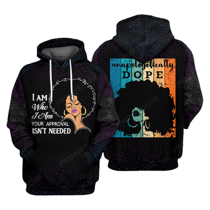 Unifinz African American Black History T-shirt Black Queen Afro Unapologetically Dope T-shirt African American Black History Hoodie 2022