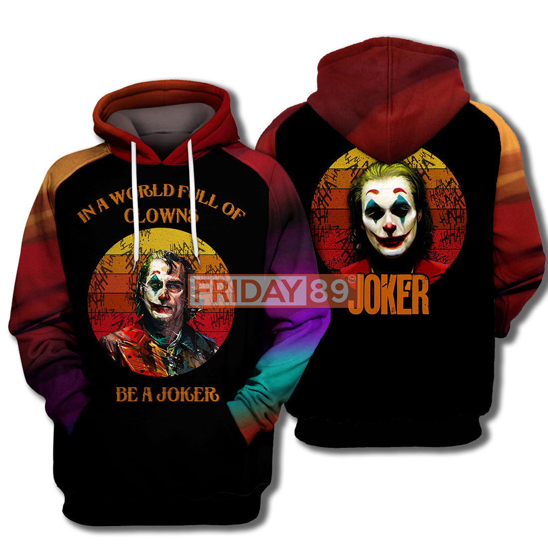 Unifinz DC T-shirt In A World Full Of Clowns Be A Joker T-shirt High Quality DC Hoodie Sweater Tank 2022