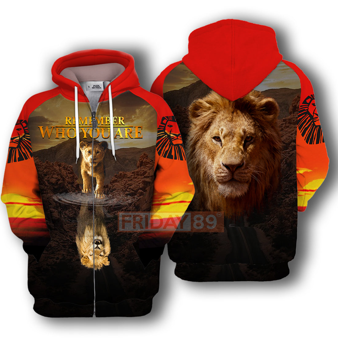 Unifinz LK T-shirt Remember Who You Are Simba Lion Face 3D T-shirt Cool DN LK Hoodie Sweater Tank 2023
