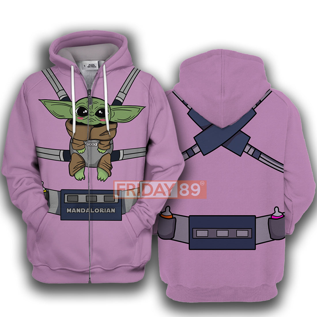 Unifinz SW T-shirt Baby Yoda Mando Carrier 3D Print Hoodie Baby Yoda Pink Hoodie SW Hoodie Sweater Tank 2023
