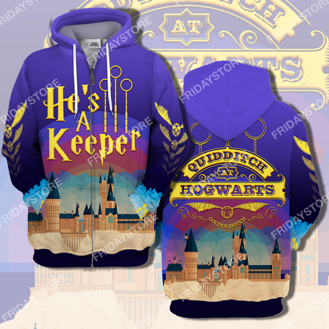 Unifinz HP T-shirt Quidditch Couple He's A Keeper T-shirt Awesome High Quality HP Hoodie Sweater Tank Couple Apparel 2023