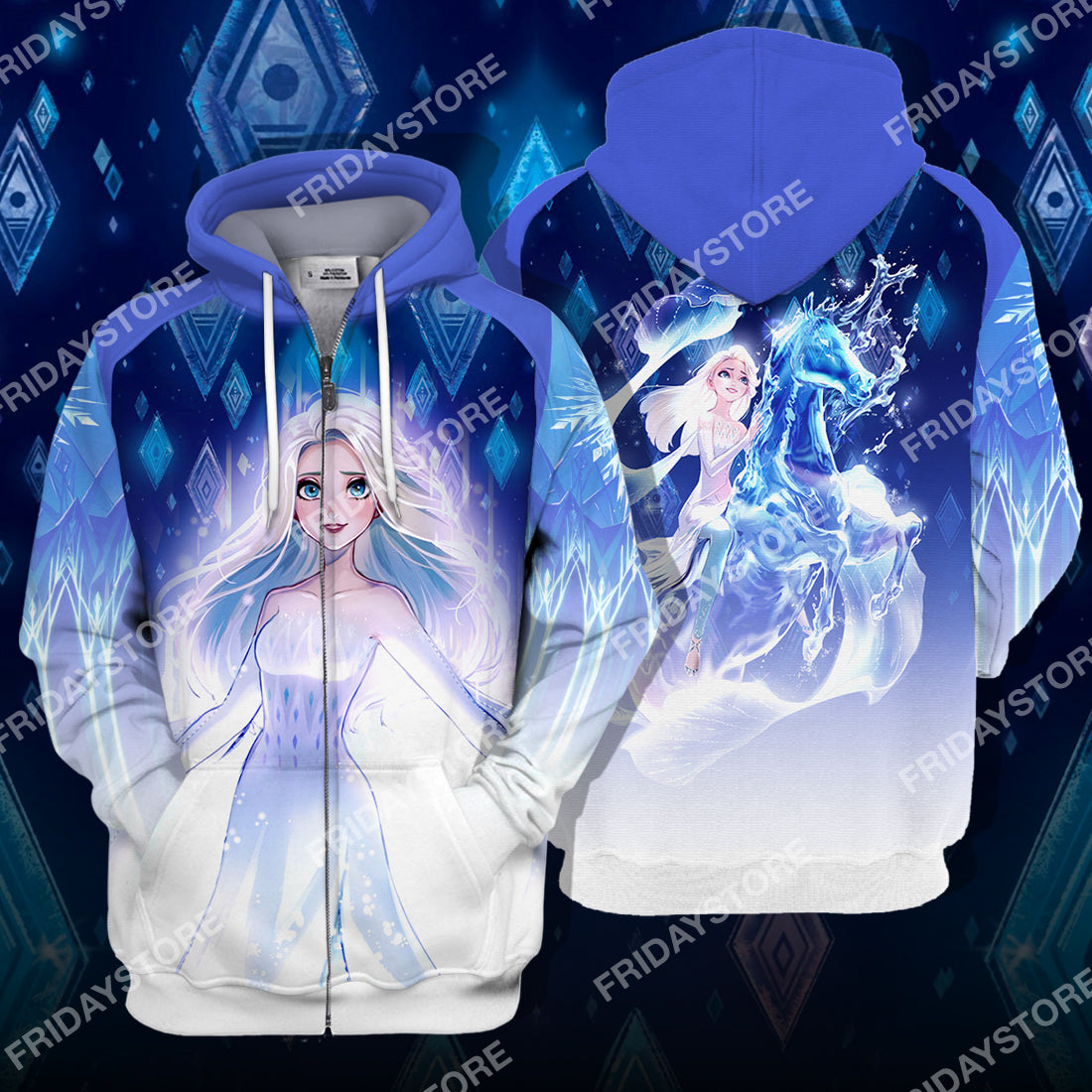 Unifinz DN Frozen T-shirt Disney Frozen II Water Horse Elsa T-shirt Amazing DN Frozen Hoodie Sweater Tank Elsa Hoodie Shirt 2023