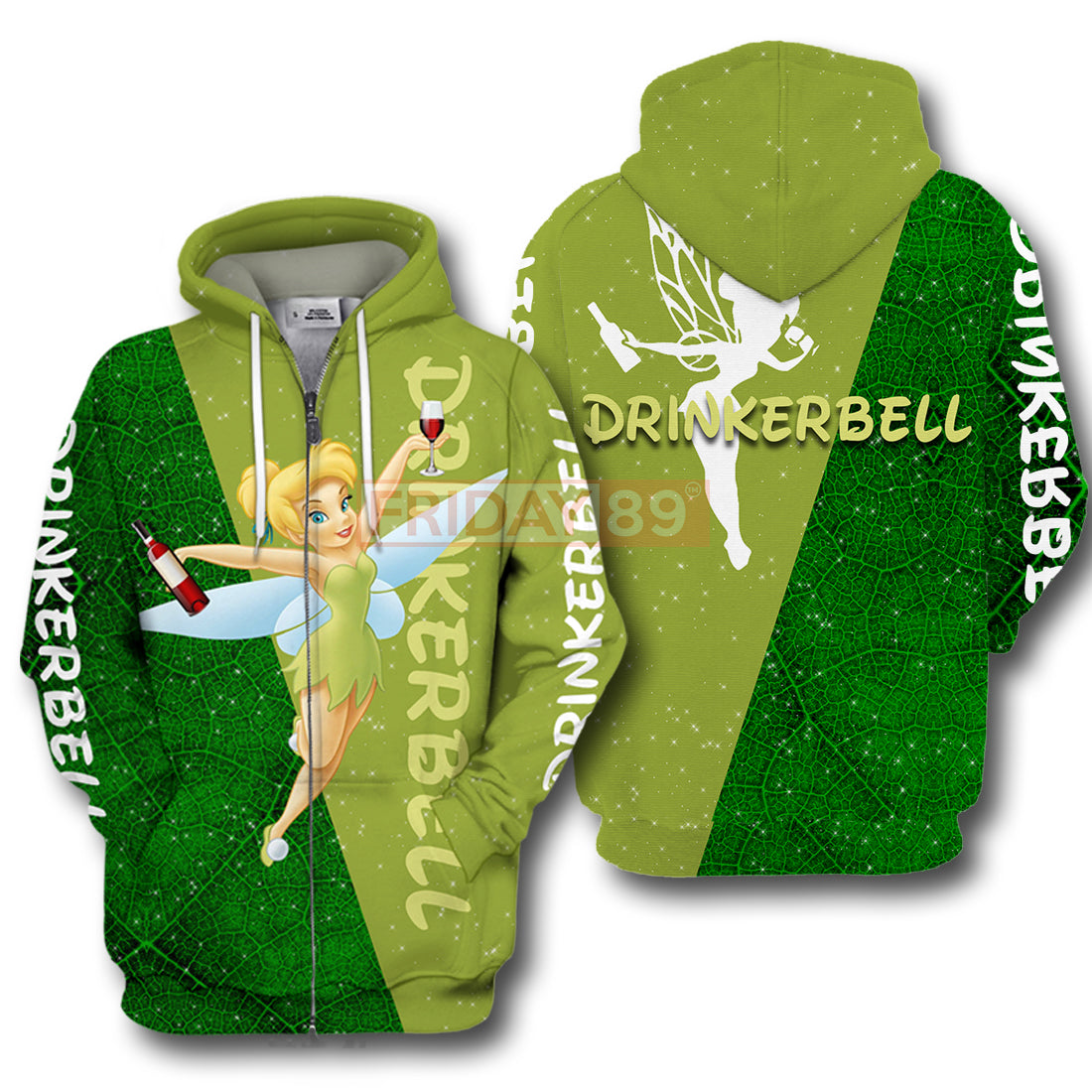 Unifinz DN T-shirt Drinkerbell Green Frost Fairy TinkerBell 3D Print T-shirt Funny DN TinkerBell Hoodie Sweater Tank 2023