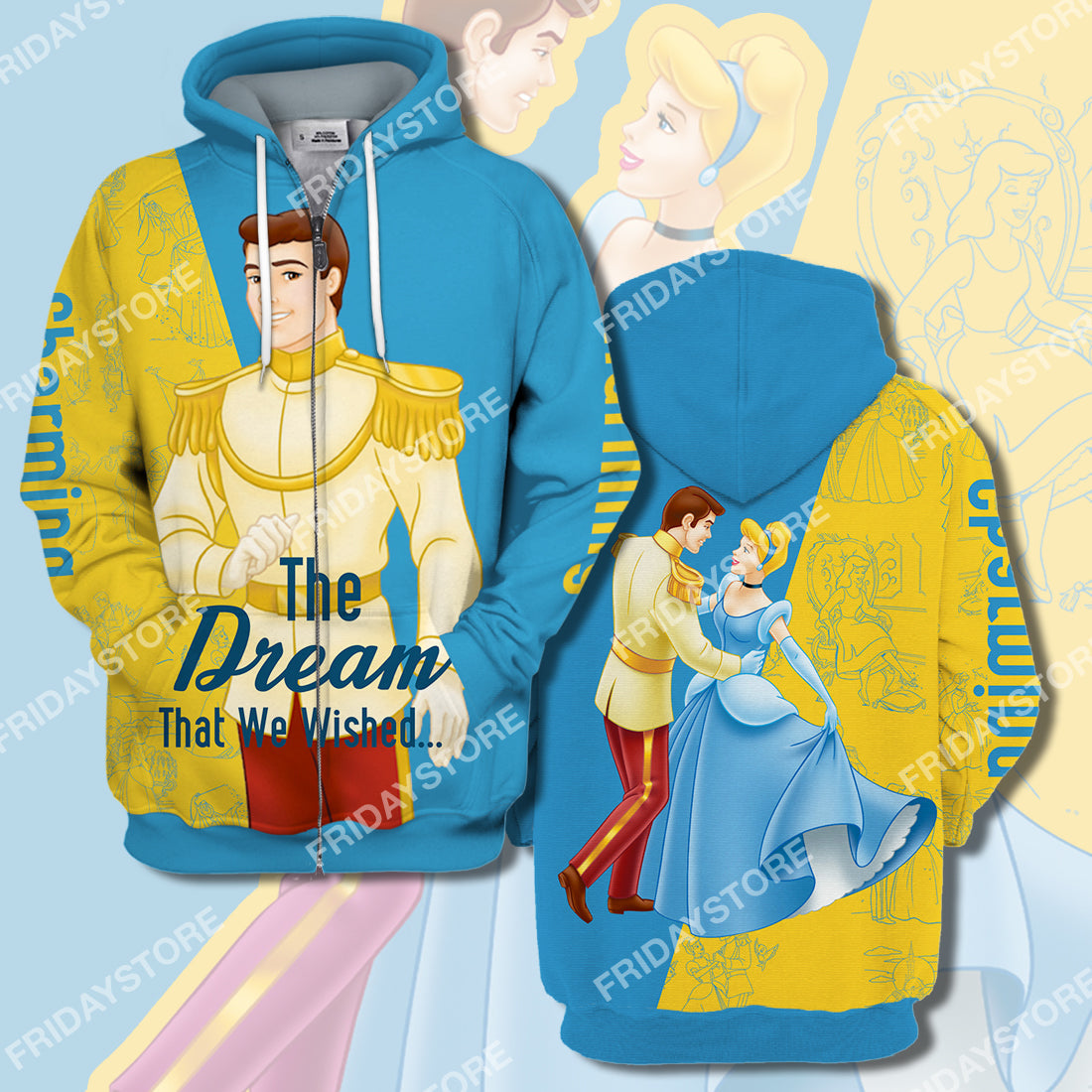Unifinz DN Cinderella T-shirt Charming The Dream That We Wished Cinderella Couple T-shirt Amazing DN Cinderella Hoodie Sweater Tank 2023