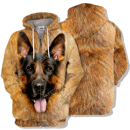 Unifinz Dog Hoodie German Shepherd Shirt German Shepherd Dog Graphic Brown Hoodie Amazing High Quality Dog Shirt Sweater Tank 2023