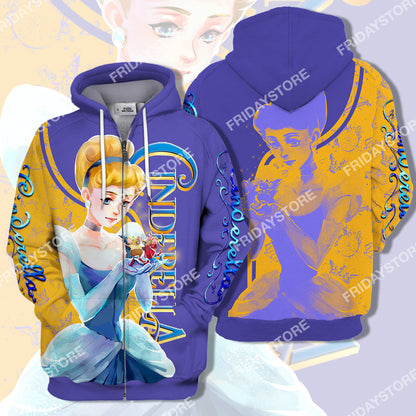 Unifinz DN T-shirt Cinderella Princess And Mouse Friends T-shirt Awesome DN Cinderella Hoodie Sweater Tank 2023