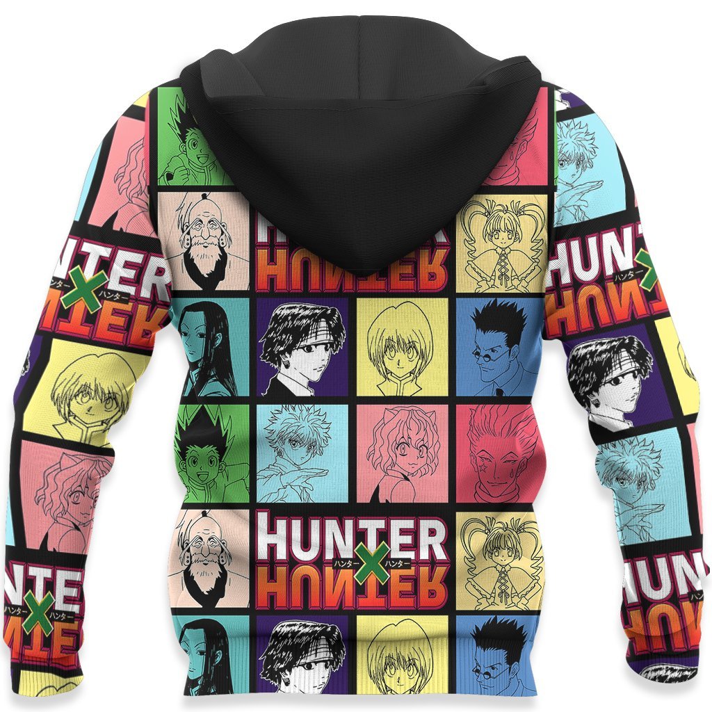  Hunter X Hunter Shirt Hunter X Hunter Charactes Frames Multicolor Hoodie Hunter X Hunter Merch Adult Colorful