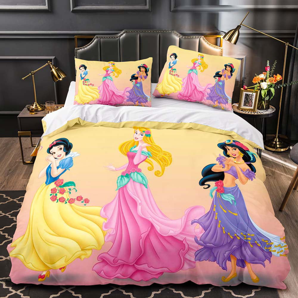 DN Bedding Set Jasmine Snow White Aurora Graphic Duvet Covers Colorful Unique Gift