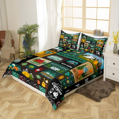 Camping Bedding Set Camping This Is How We Roll Duvet Covers Colorful Unique Gift