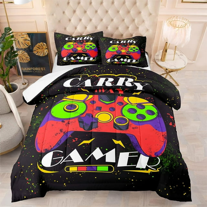 Game Bedding Set Carry Gamer Console Galaxy Duvet Covers Colorful Unique Gift