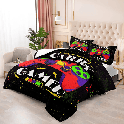 Game Bedding Set Carry Gamer Console Galaxy Duvet Covers Colorful Unique Gift