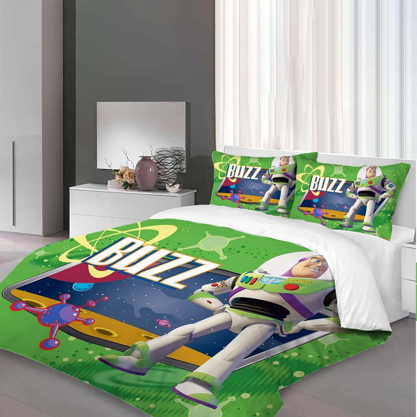 Toy Story Bedding Set DN Buzz Lightyear Space Hero Duvet Covers Green Unique Gift