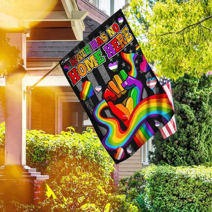 Unifinz LGBT Pride Flags Hate Has No Home Here LGBT Rainbow Color Flag LGBT House Flag 2022