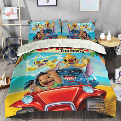 Lilo And Stitch Bedding Set Stitch The Movie And Friends Duvet Covers Colorful Unique Gift