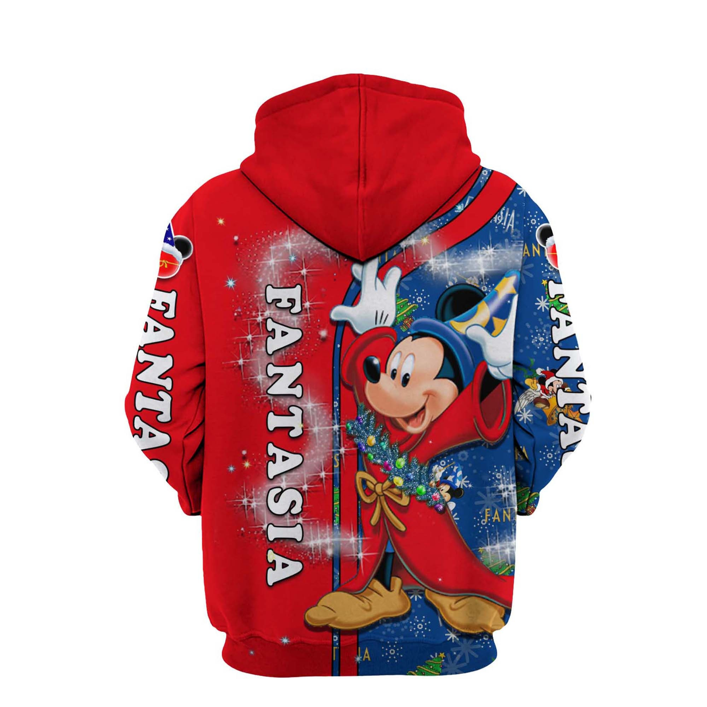 DN MK Hoodie MK Sorcerer Fantasia Christmas Hoodie Blue Red Unisex