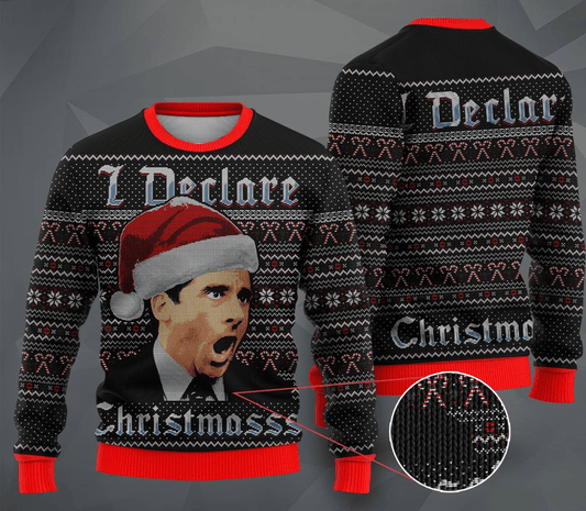 The Office Sweatshirt I Declare Christmasss Sweatshirt Black Unisex