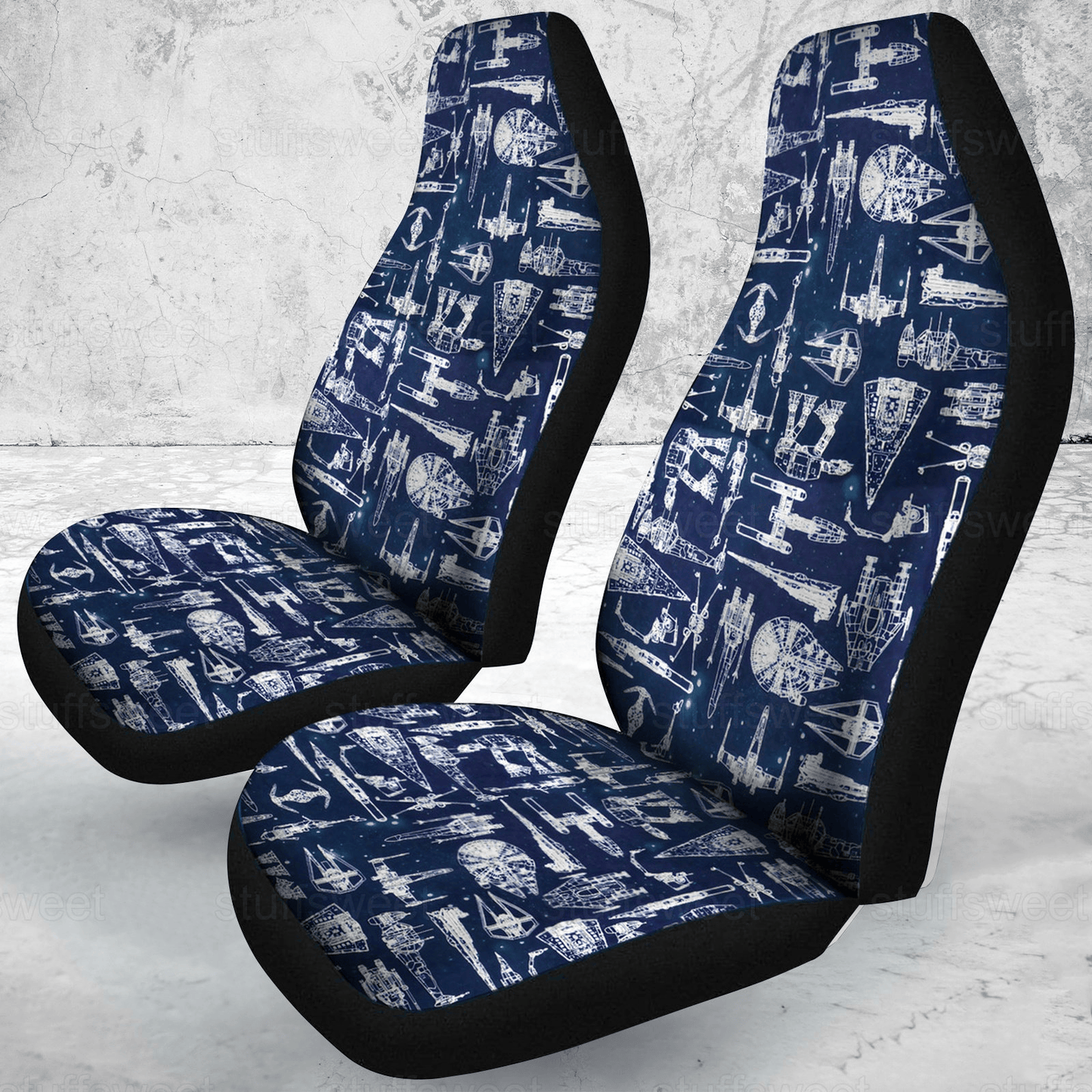 SW Car Seat Covers SW Spaceship Pattern Seat Covers