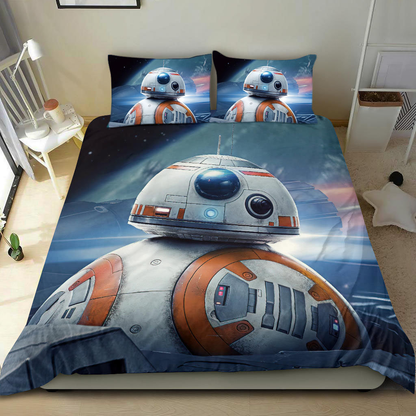 SW Bedding Set SW BB-8 Robot Graphic Duvet Covers Blue Unique Gift