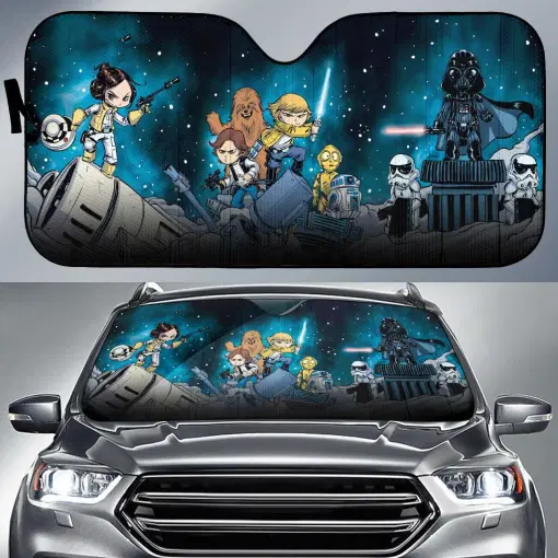  Star Wars Car Sun Shade Animation Star Wars Characters Windshield Sun Shade