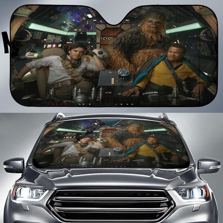  Star Wars Car Sun Shade Chewbacca BB-8 Auto Sun Shade