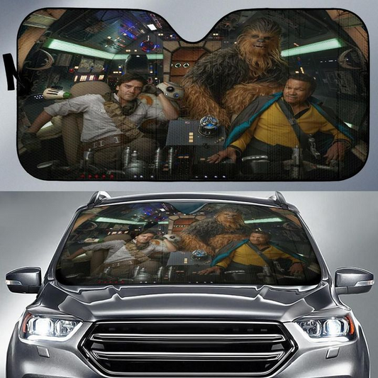  Star Wars Car Sun Shade Chewbacca BB-8 Auto Sun Shade