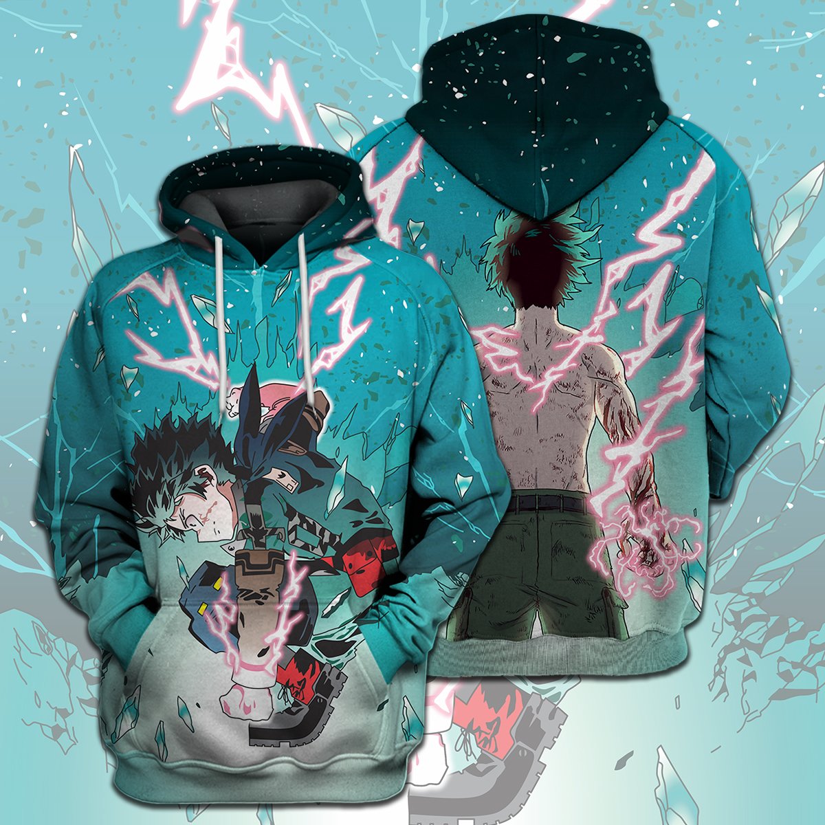  My Hero Academia T-shirt Midoriya Izuku Goes Plus Ultra Green T-shirt Hoodie Adult Full Print