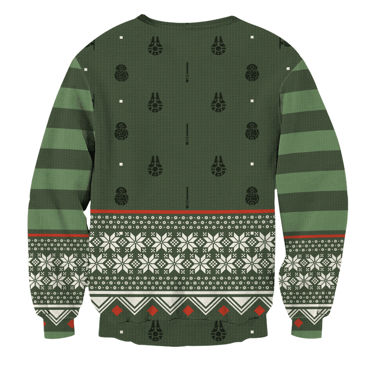 SW Ugly Sweater Join The Merry Side Sith Christmas Pattern Green Sweater