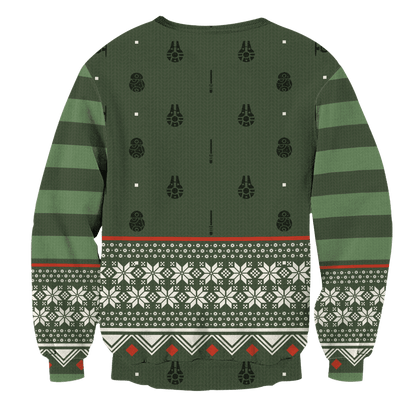 SW Ugly Sweater Join The Merry Side Sith Christmas Pattern Green Sweater