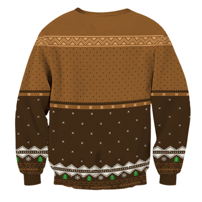 SW Sweater I'd Rather Kiss A Wookiee Christmas Brown Ugly Sweater