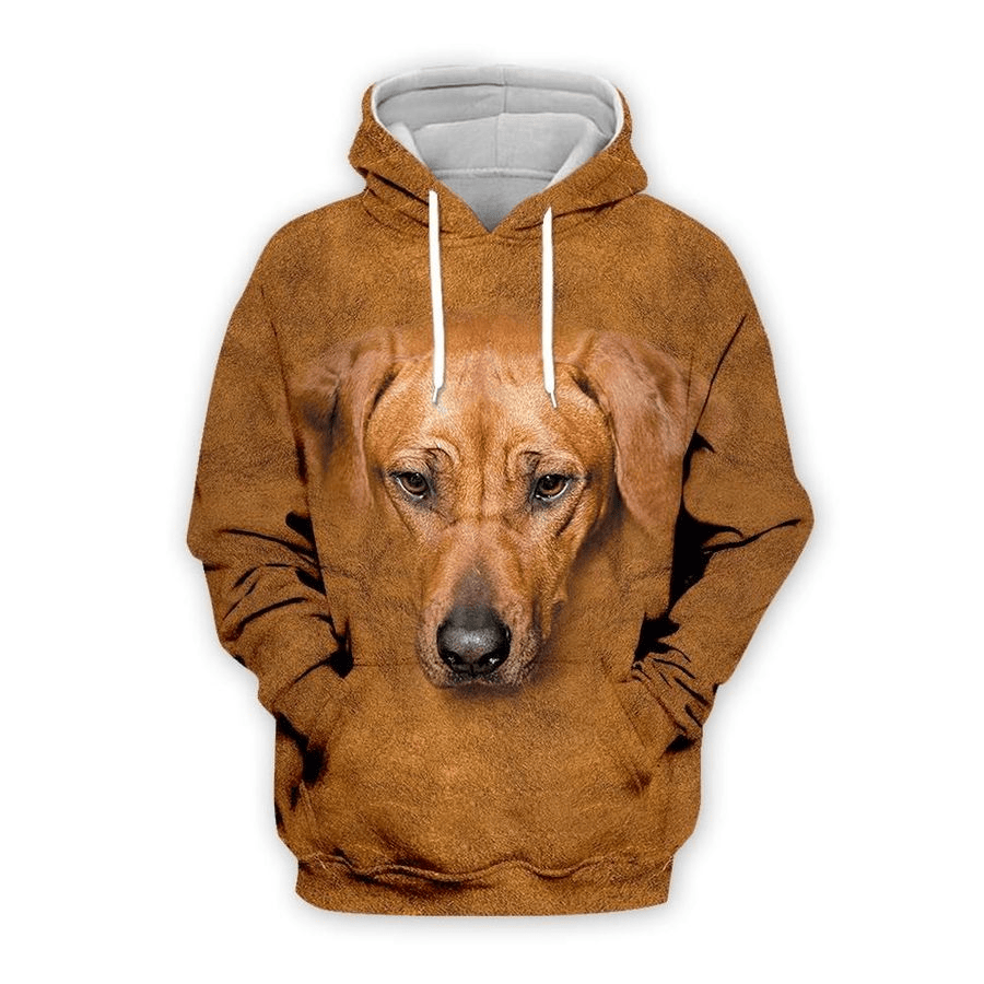 Dog Hoodie Rhodesian Ridgeback Graphic Hoodie Brown Unisex