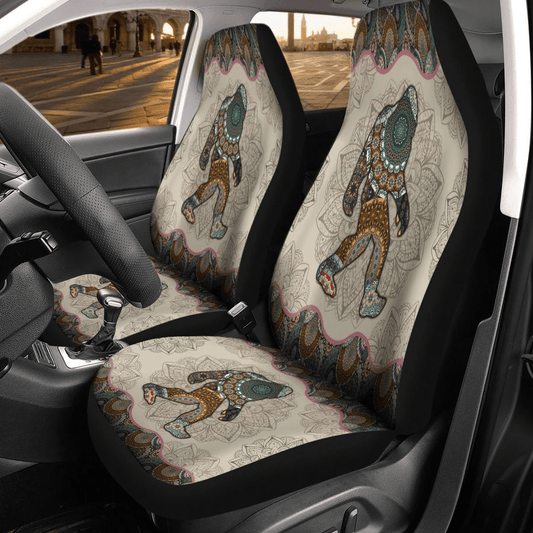 Bigfoot Car Seat Covers Bigfoot Mandala Pattern Seat Covers