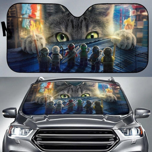  Lego Windshield Sun Shade Lego Heroes Facing Cat 3d Car Sun Shade