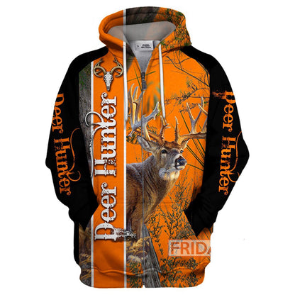 Unifinz Hunting T-shirt 3D Print Deer Hunter Art - Hunting T-shirt Amazing Hunting Hoodie Sweater Tank 2023