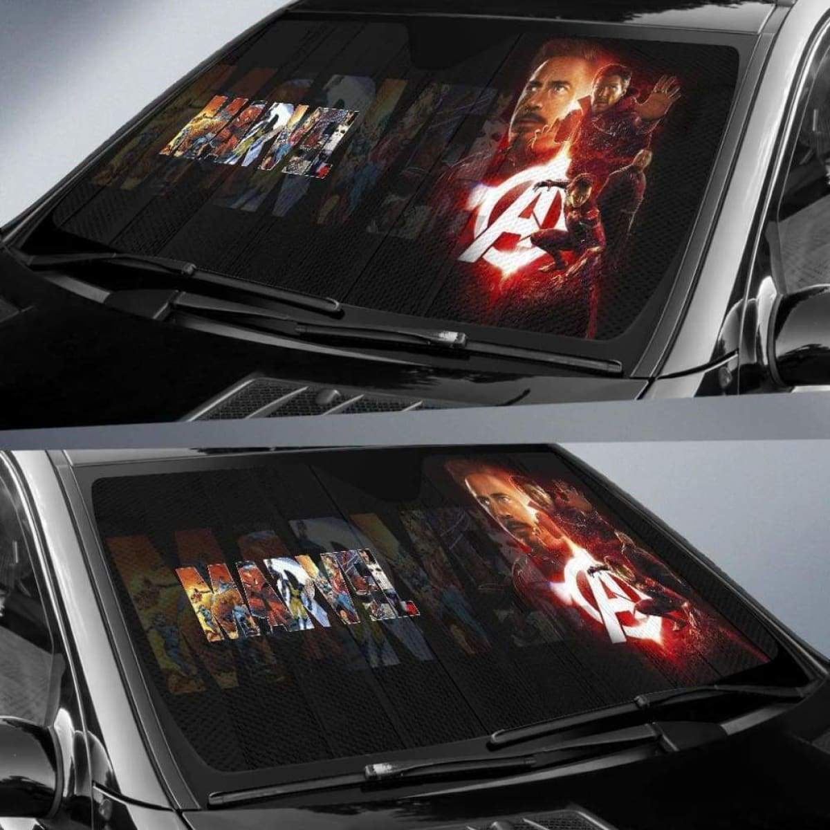 MV Windshield Sun Shade Team Avengers MV Car Sun Shade MV Car Sun Shade