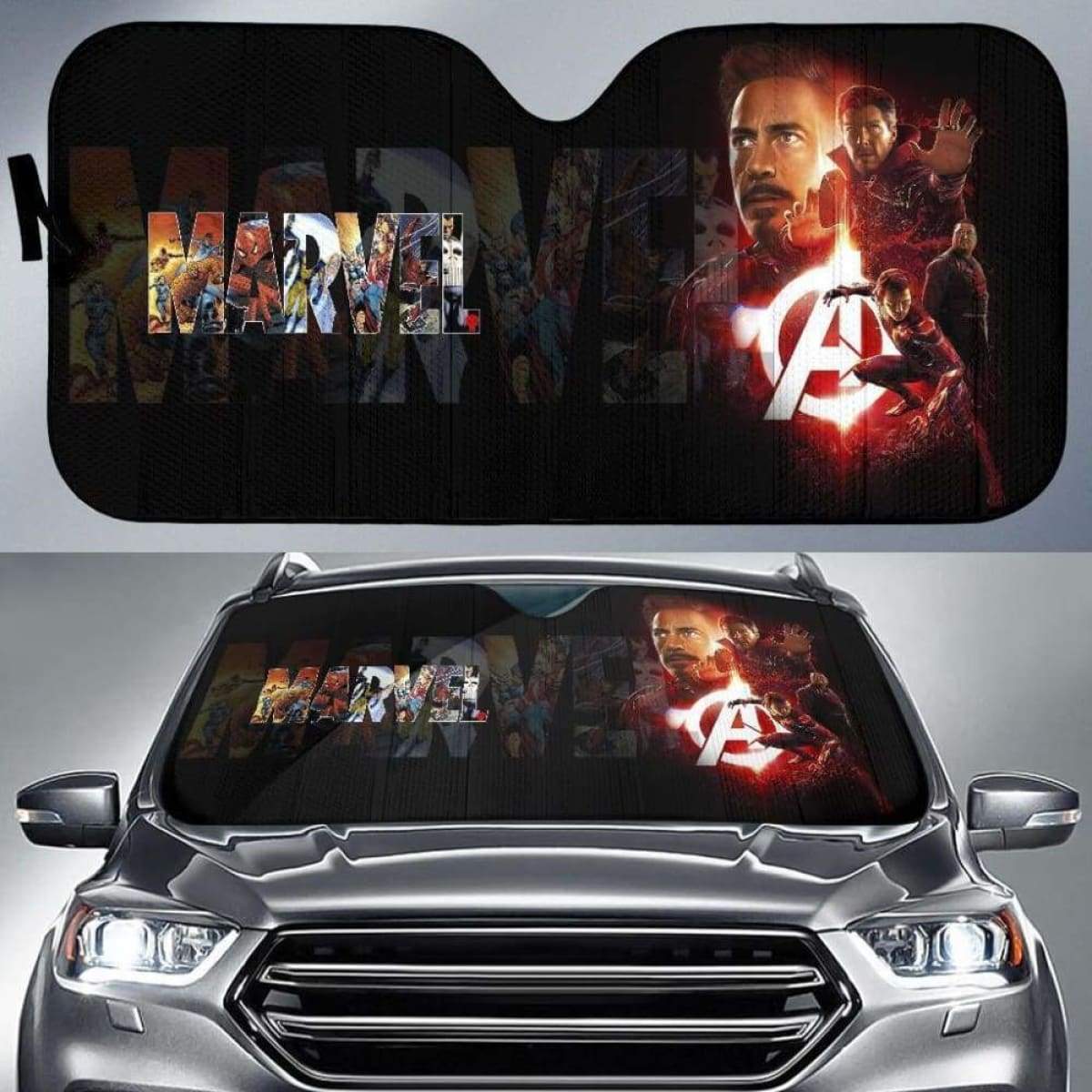 MV Windshield Sun Shade Team Avengers MV Car Sun Shade MV Car Sun Shade