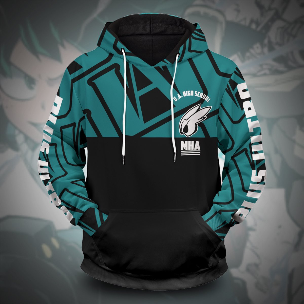  My Hero Academia Hoodie Boku No Hero Academia Apparel Midoriya Plus Ultra Hoodie Adult Full Print